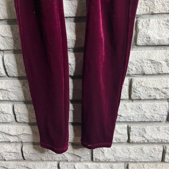 Spanx Velvet Leggings in Color Rich Burgundy - Picture 7 of 8